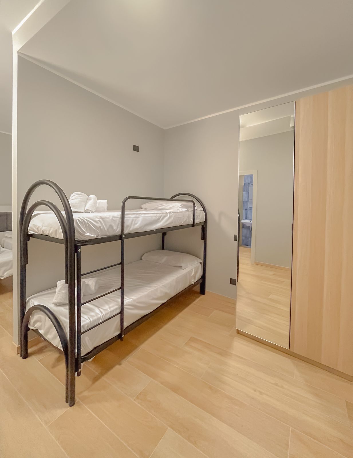 Letto a castello nella camera quadrupla